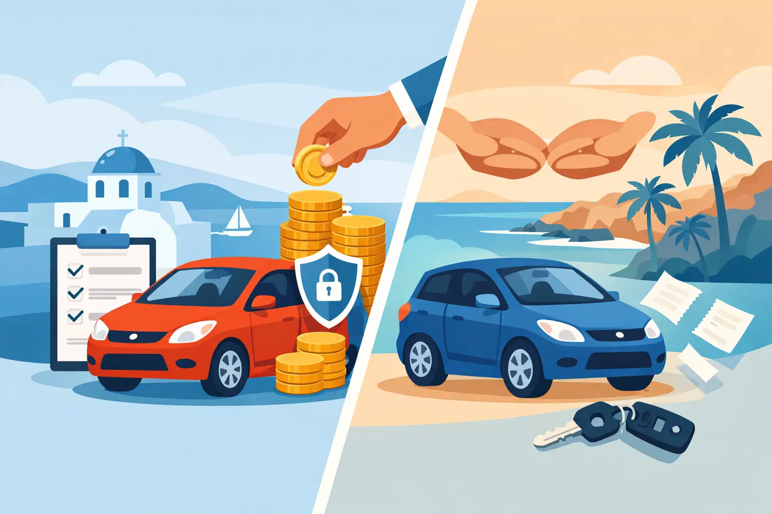 Crete Car Hire With Deposit vs No Deposit