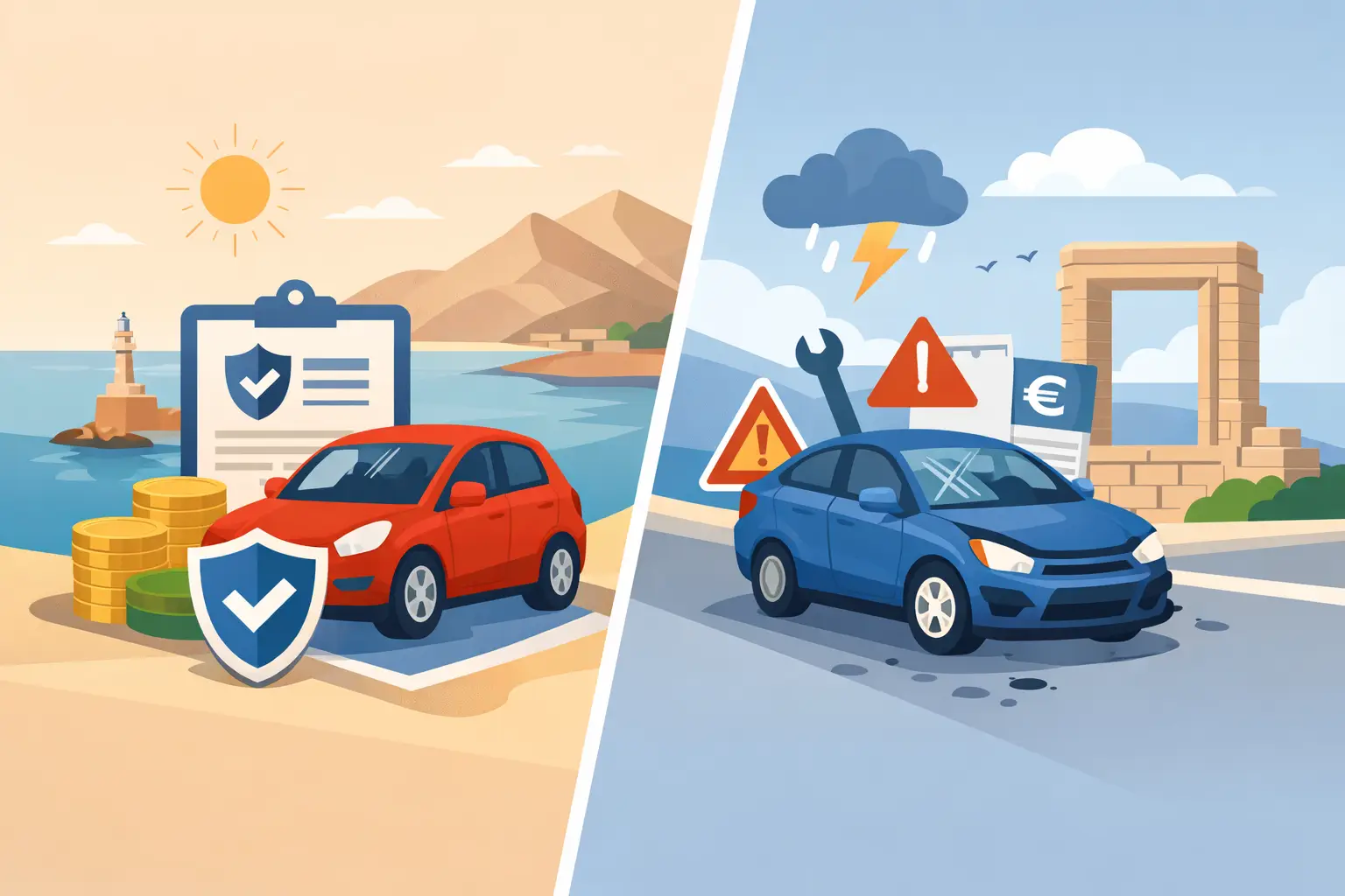 Full Insurance vs Basic Cover Car Hire Crete