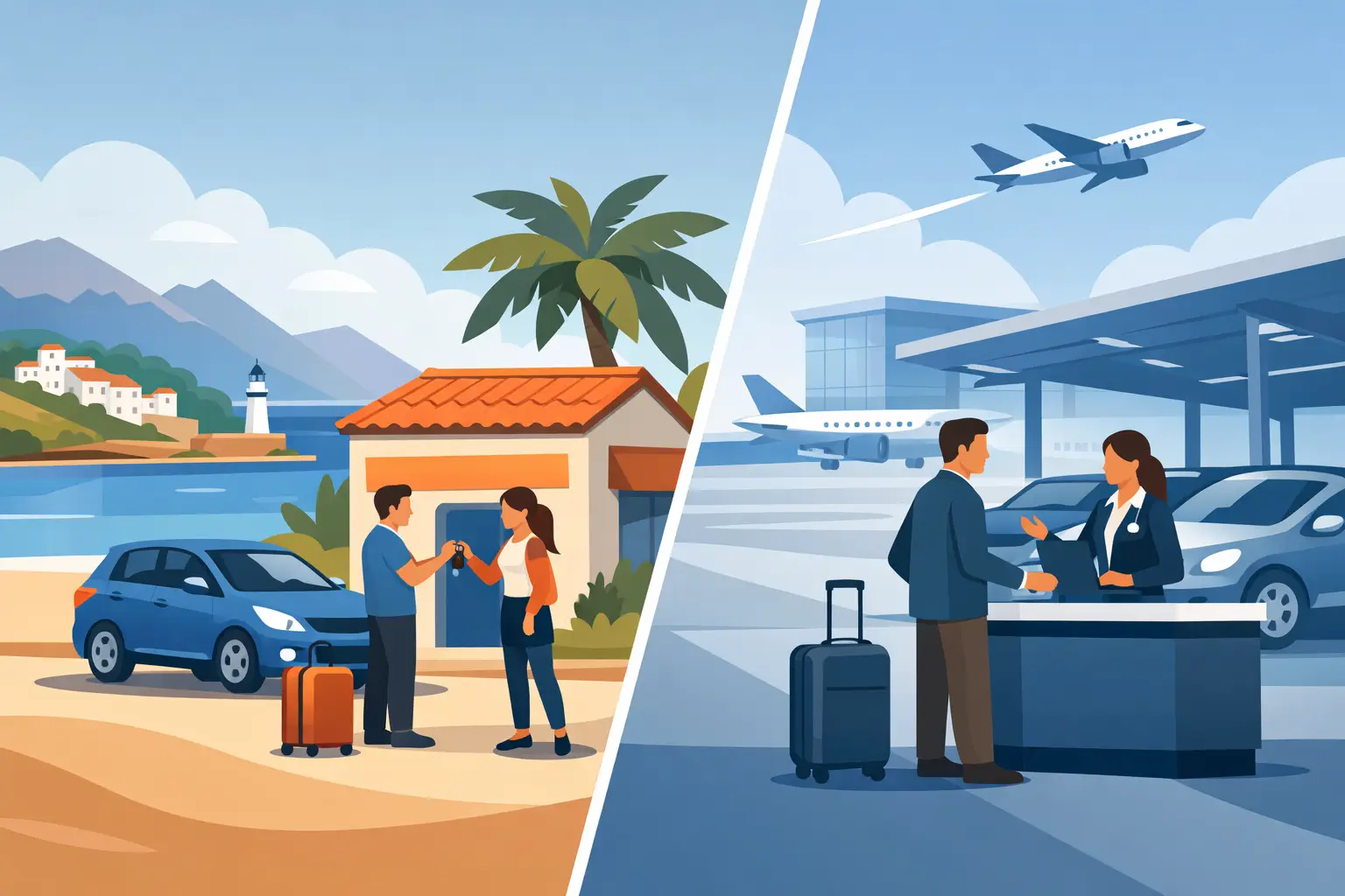 Local Car Rental vs Airport Brands in Crete