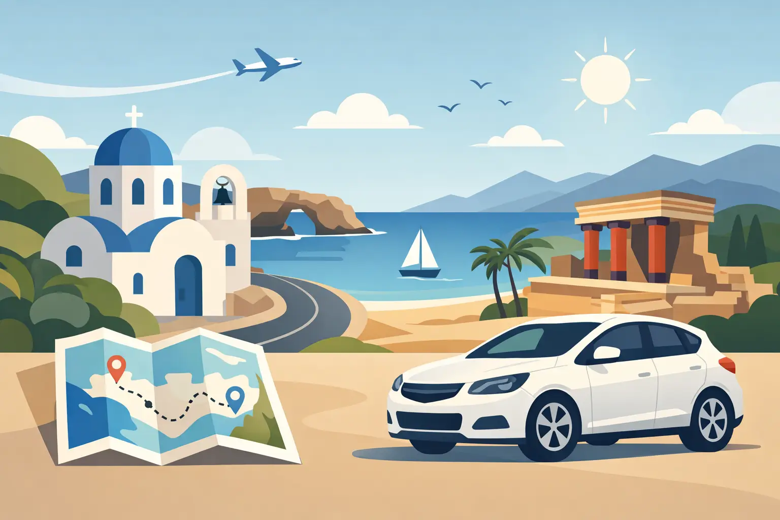 7-Day Example Itinerary with Rental Car in Crete