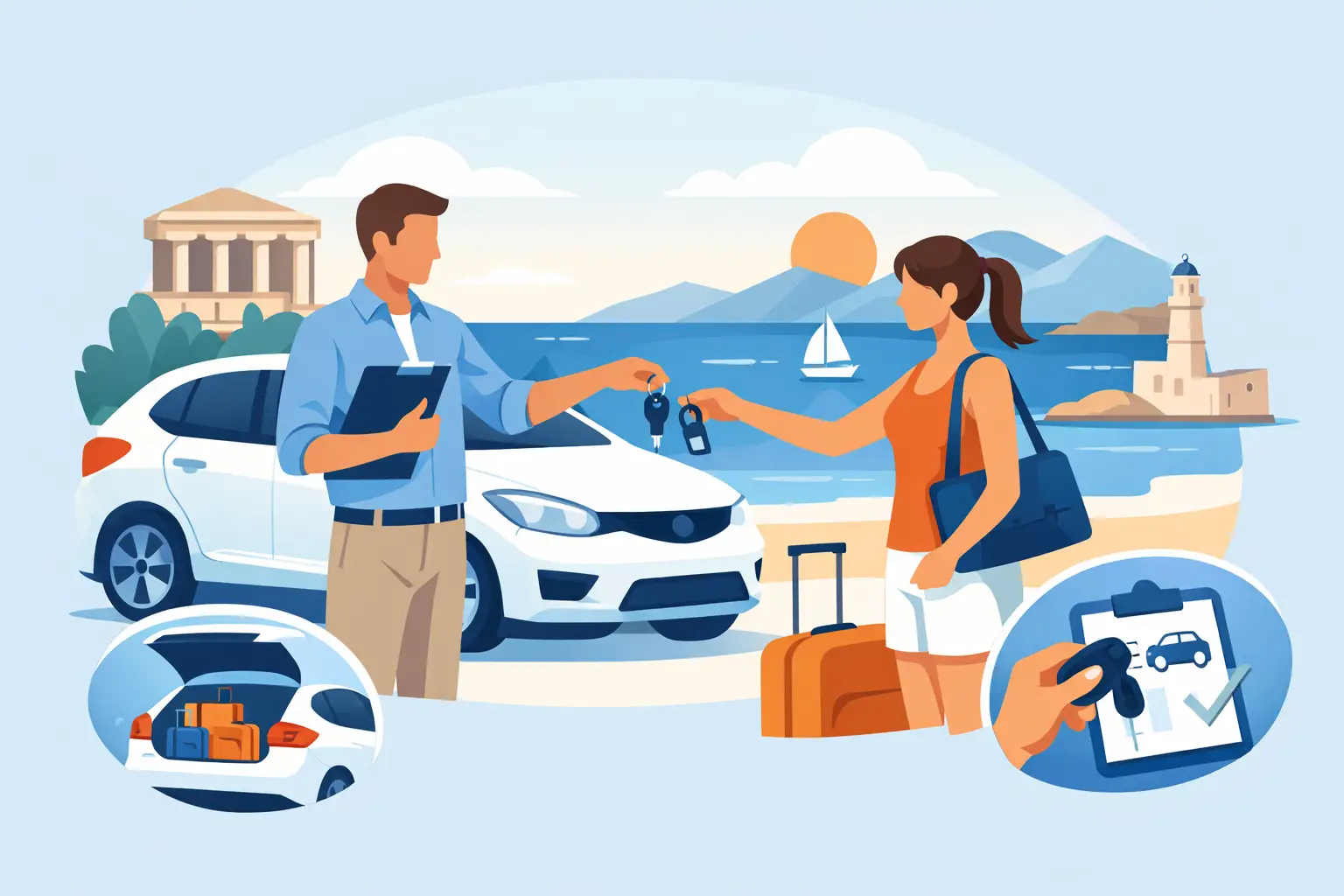 Rental Car Checklist for Crete Pickup and Return
