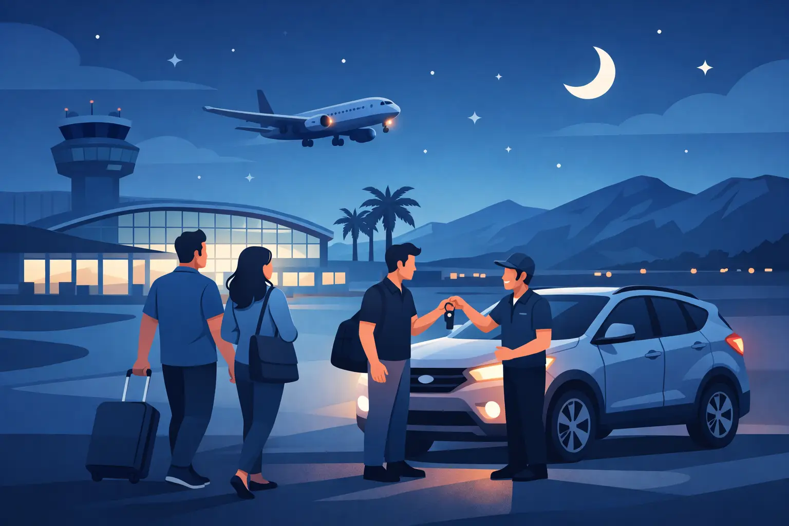 Car Rental Crete Late Night Airport Arrival
